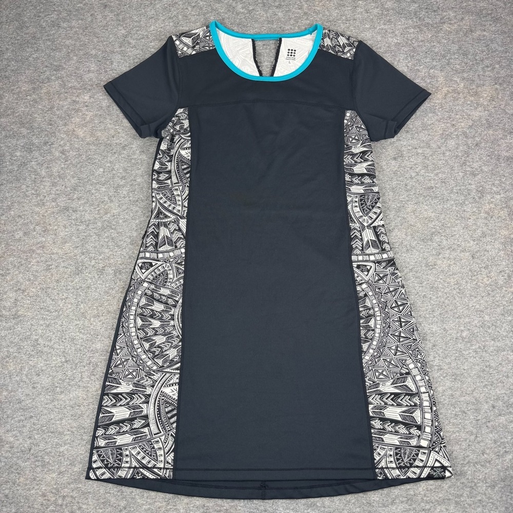 Title Nine Dream Active Dress Tribal Print Polyester Black Womens Large L‎